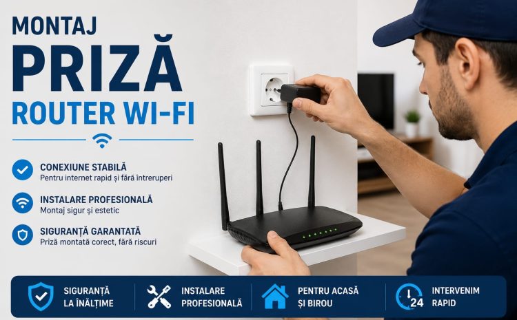 Montaj Priza Electrica Router Wi-Fi