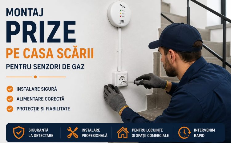 Montaj Prize pe Casa Scarii pentru Senzori de Gaz